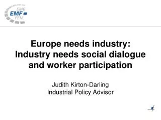 Europe 2020: industrial policy centre-stage