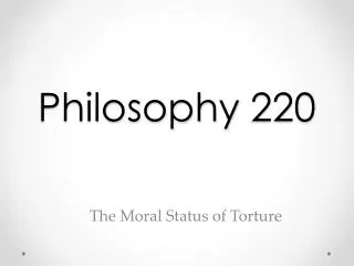 Philosophy 220