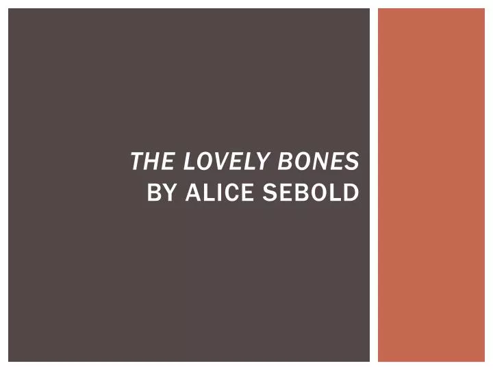 the lovely bones by alice sebold