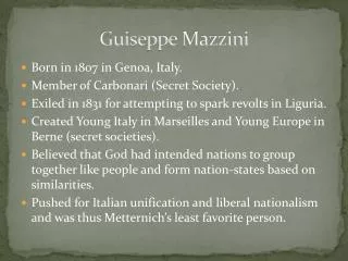 Guiseppe Mazzini