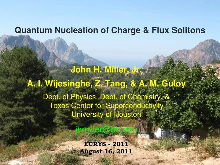 quantum nucleation of charge flux solitons
