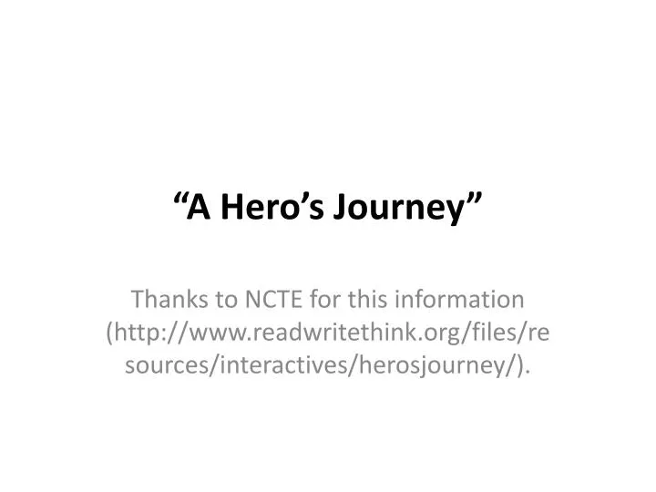 a hero s journey