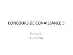 CONCOURS DE CONAISSANCE 5