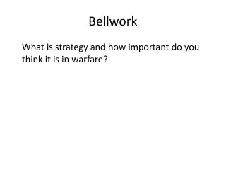 Bellwork