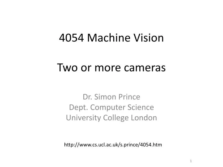 4054 machine vision two or more cameras