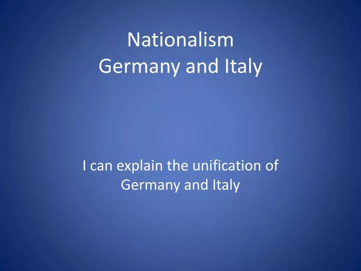nationalism germany and italy