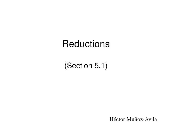 reductions section 5 1