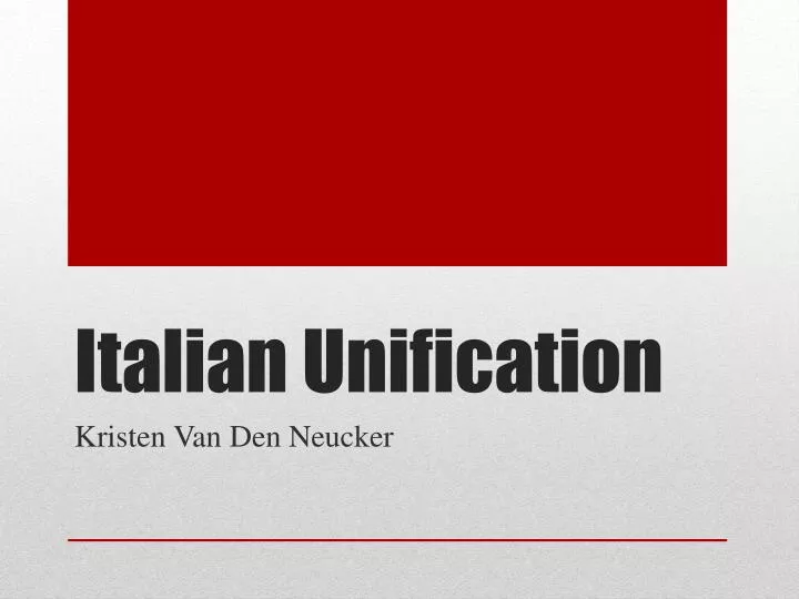 italian unification