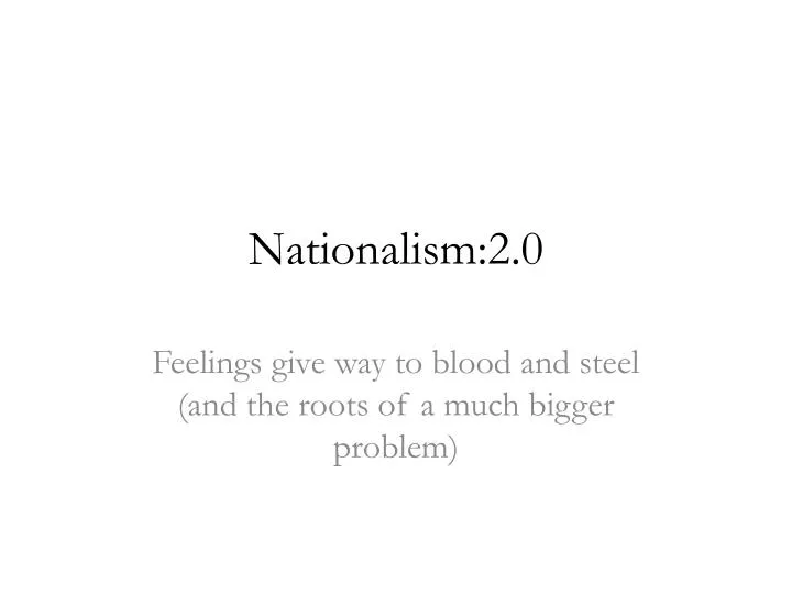 nationalism 2 0
