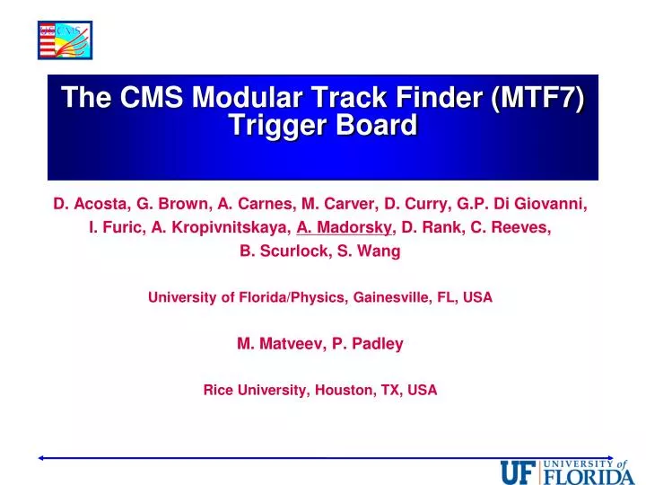 the cms modular track finder mtf7 trigger board