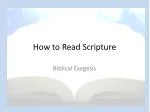 How to Read Scripture - slide 1