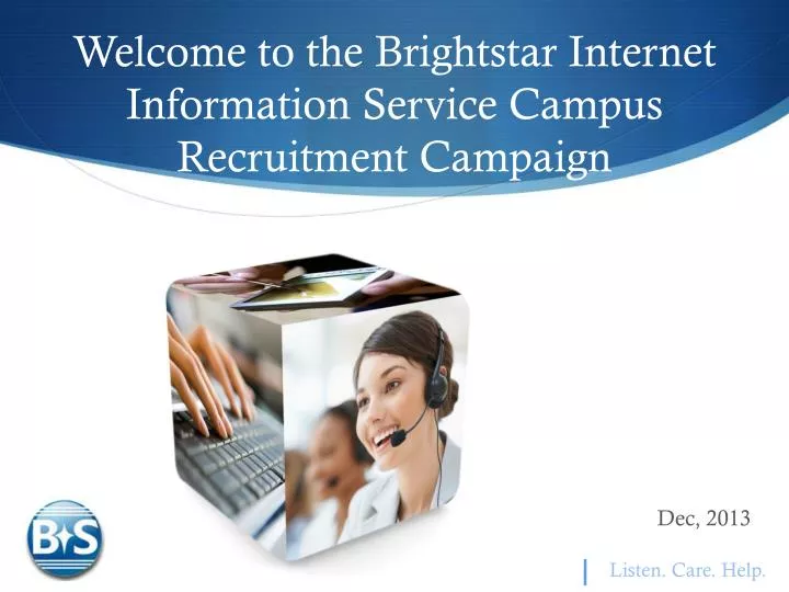 welcome to the brightstar internet information service campus recruitment campaign