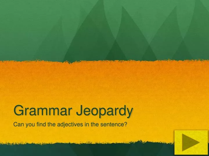 grammar jeopardy