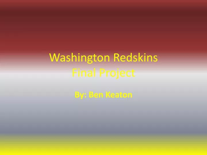 washington redskins final project