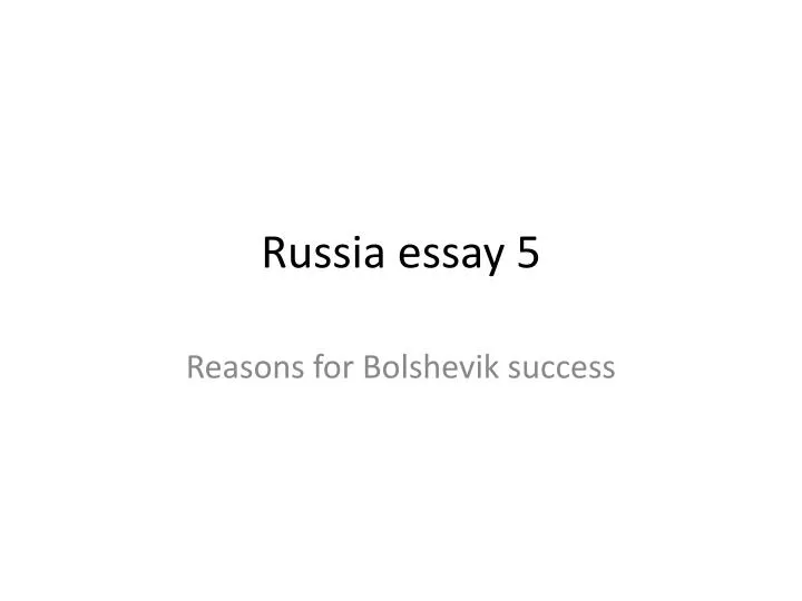 russia essay 5