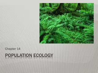 Population Ecology