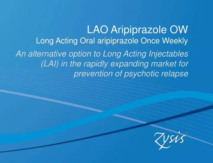 lao aripiprazole ow long acting oral aripiprazole once weekly