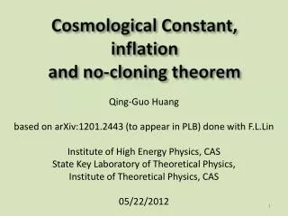 Qing-Guo Huang based on arXiv:1201.2443 (to appear in PLB) done with F.L.Lin