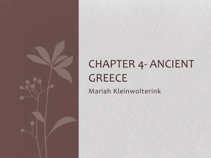 chapter 4 ancient greece