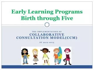 Early Learning Programs Birth through Five