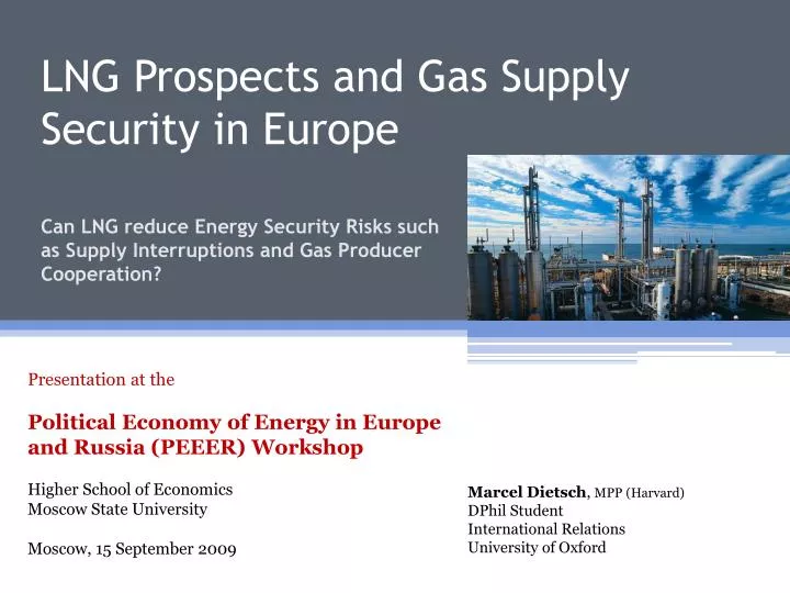 lng prospects and gas supply security in europe