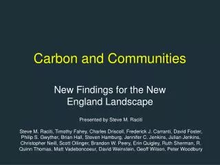 Carbon and Communities
