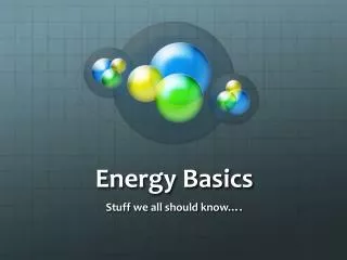 Energy Basics