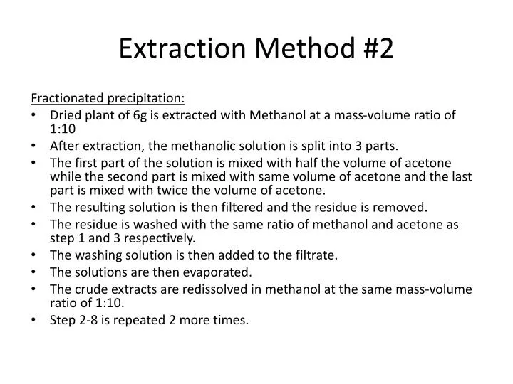 extraction method 2