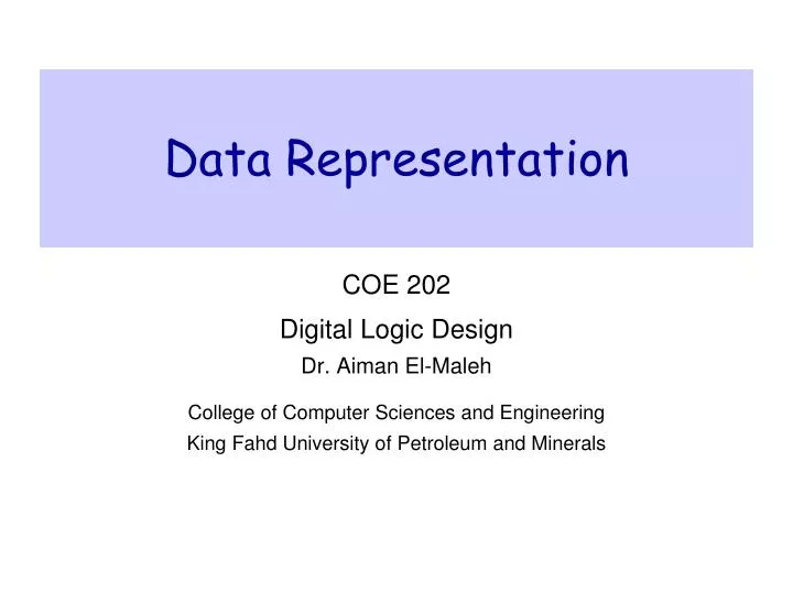 data representation