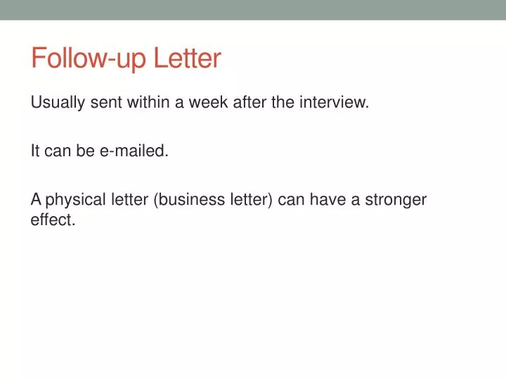 follow up letter
