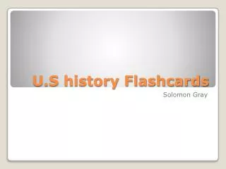 u s history flashcards
