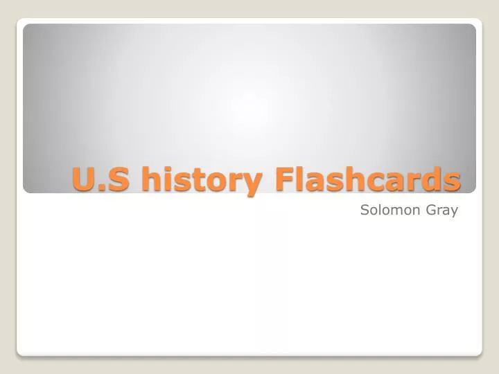 u s history flashcards