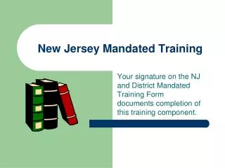 new jersey mandated training