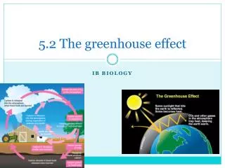 5.2 The greenhouse effect