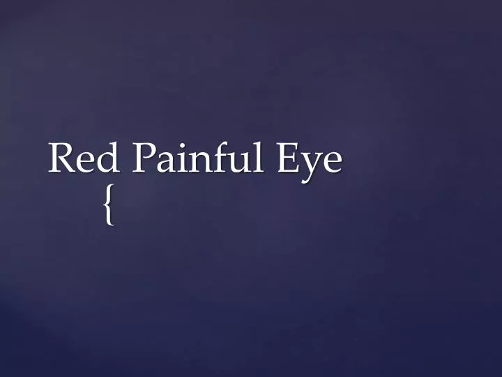 red painful eye