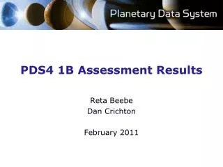 PDS4 1B Assessment Results