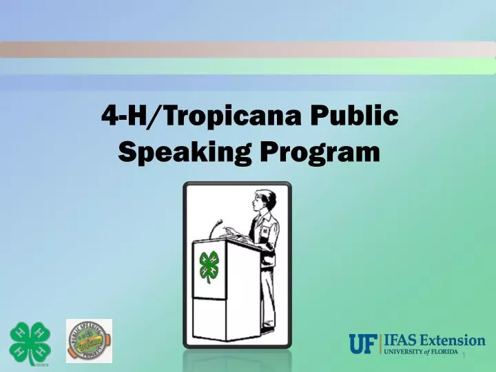 4 h tropicana public speaking program