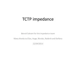 TCTP impedance