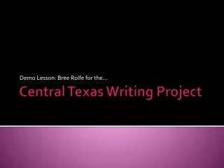 Central Texas Writing Project
