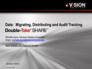 Data: Migrating, Distributing and Audit Tracking