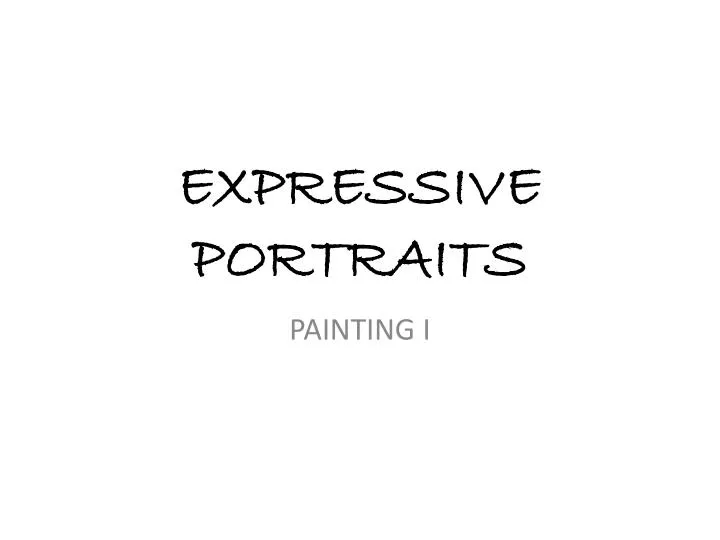 expressive portraits