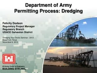 Department of Army Permitting Process: Dredging