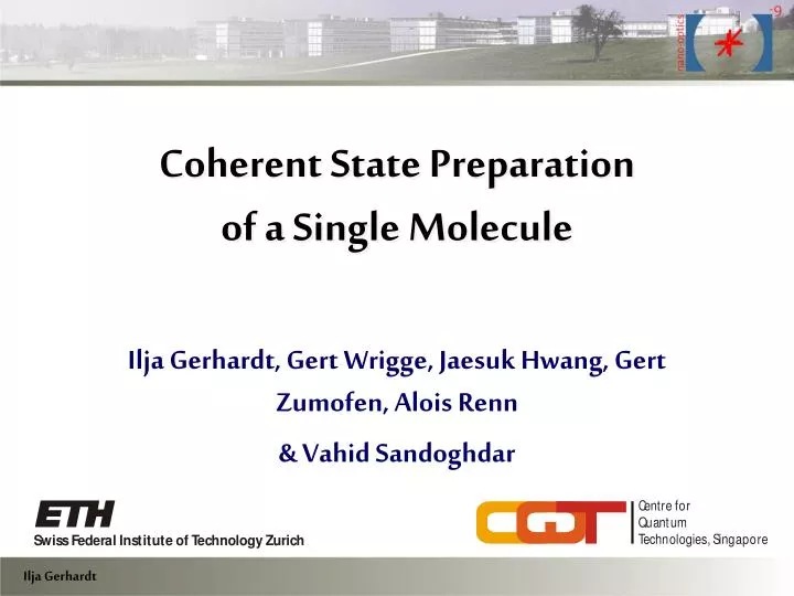 coherent state preparation of a single molecule