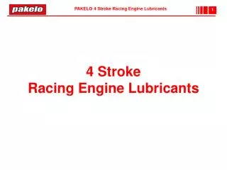 4 Stroke Racing Engine Lubricants