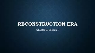 Reconstruction Era