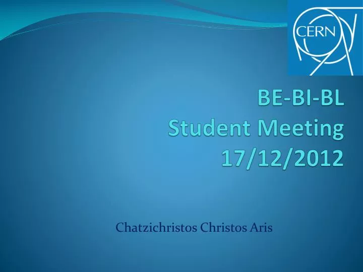 be bi bl student meeting 17 12 2012