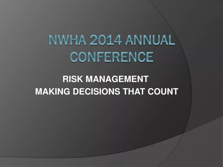 risk management making decisions that count