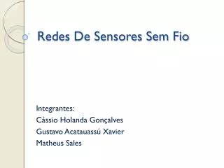 redes de sensores sem fio