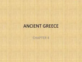 ANCIENT GREECE