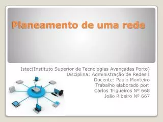 planeamento de uma rede